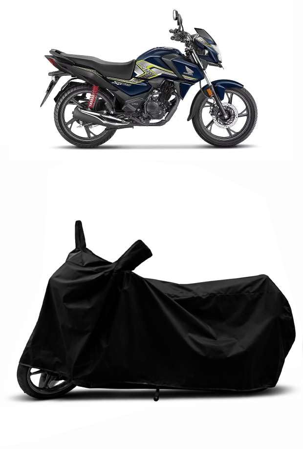 Image of Heavy Duty Waterproof Scooty & Bike Cover for Honda Sp 125 - UV Resistant, Dustproof & Rain Protection, All-Weather Outdoor Cover for Bikes & Scooty with Buckle Straps