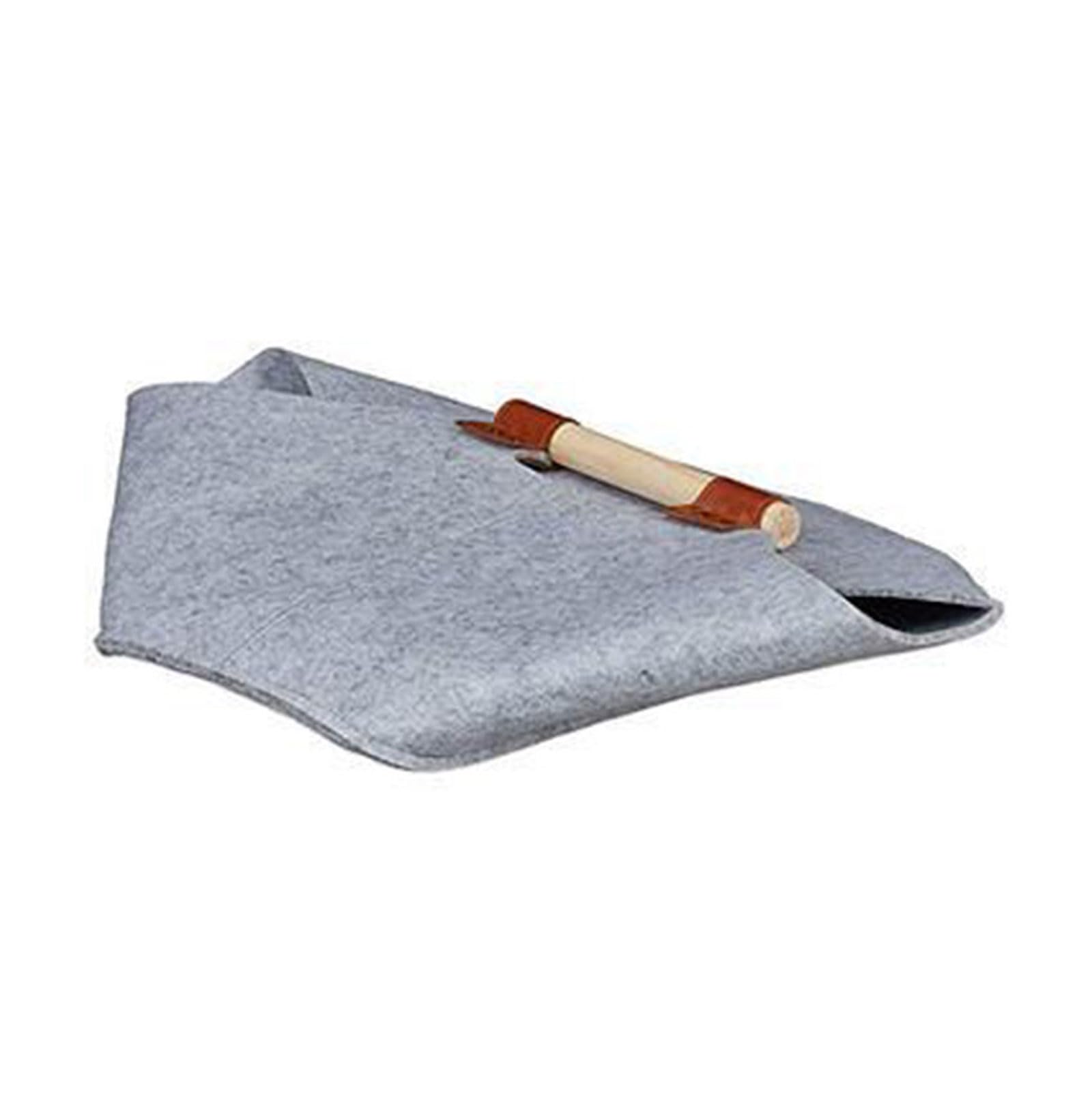 Sturdy Felt Basket for Wood Storage Elegant Gray Felt Basket Efficient Firewood Storage Container for Home and Outdoors Stylish Gray Firewood Holder