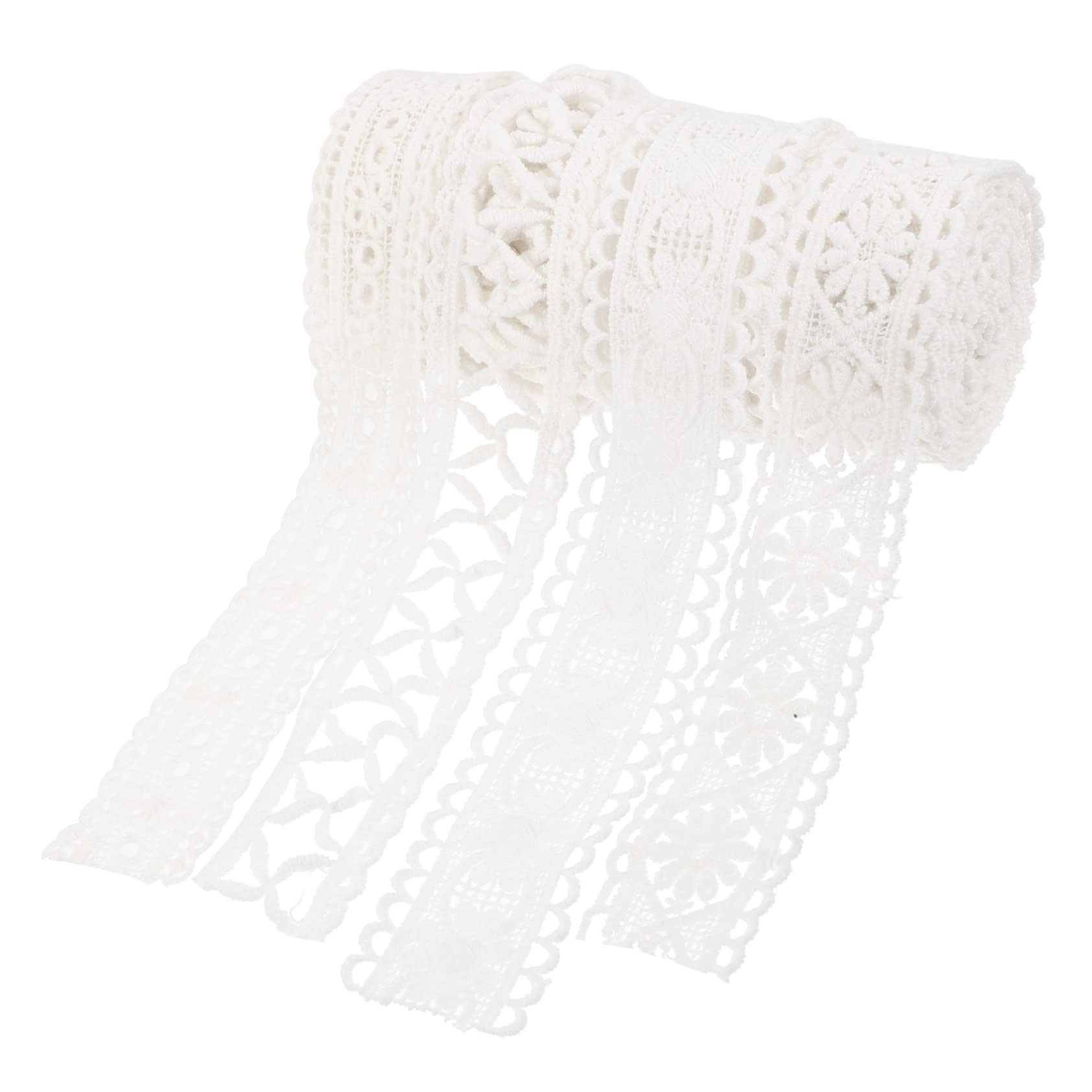 STOBOK 3 Set Di Pizzo Per Applicazioni Da Cucire Per Abbellimenti Di Da Sposa Bordature in Tessuto 4 * 3