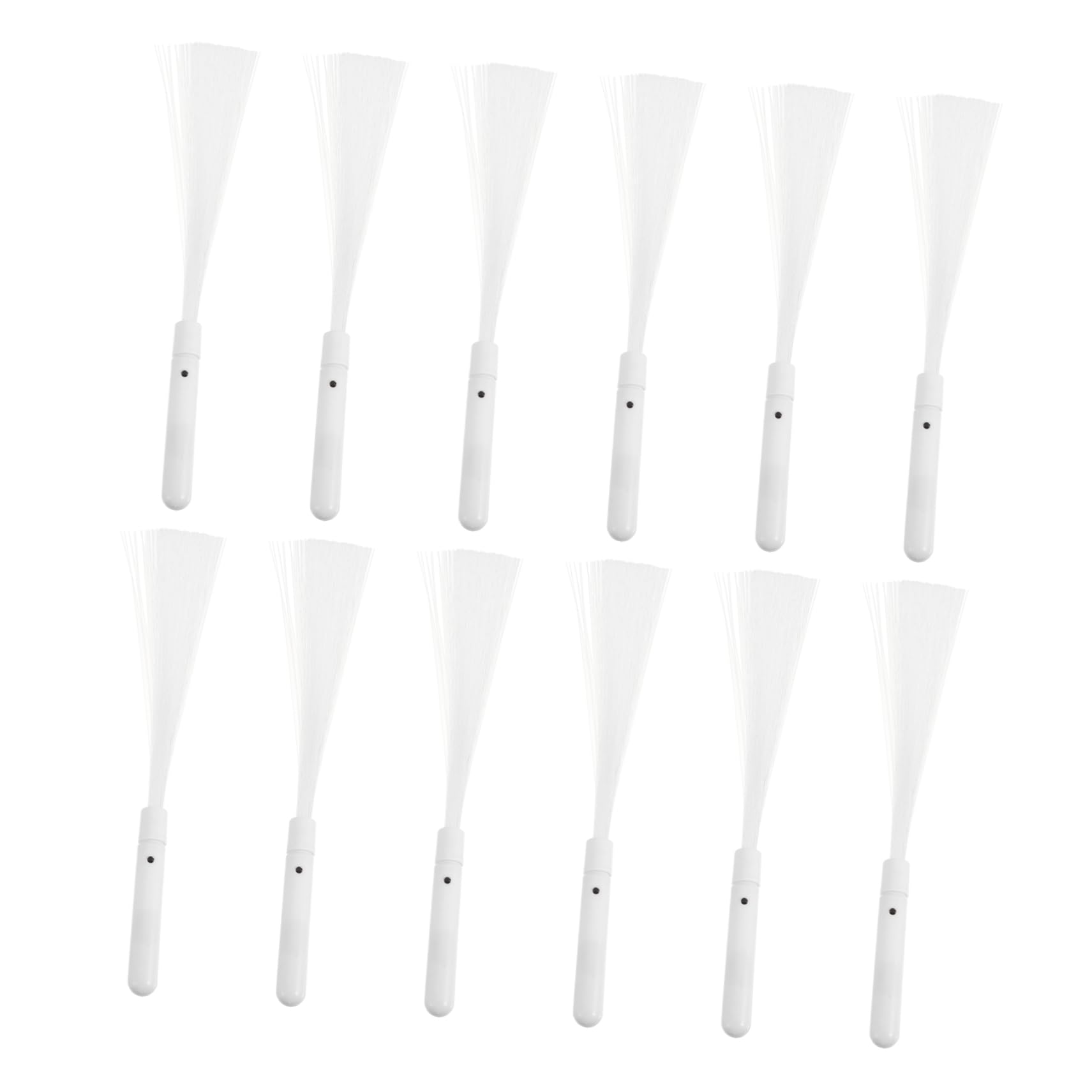 OHPHCALL 12 Pcs Plastic Led Glow Sticks Fiber Optic Party Glowsticks for Light up Events Concerts Dance Parties