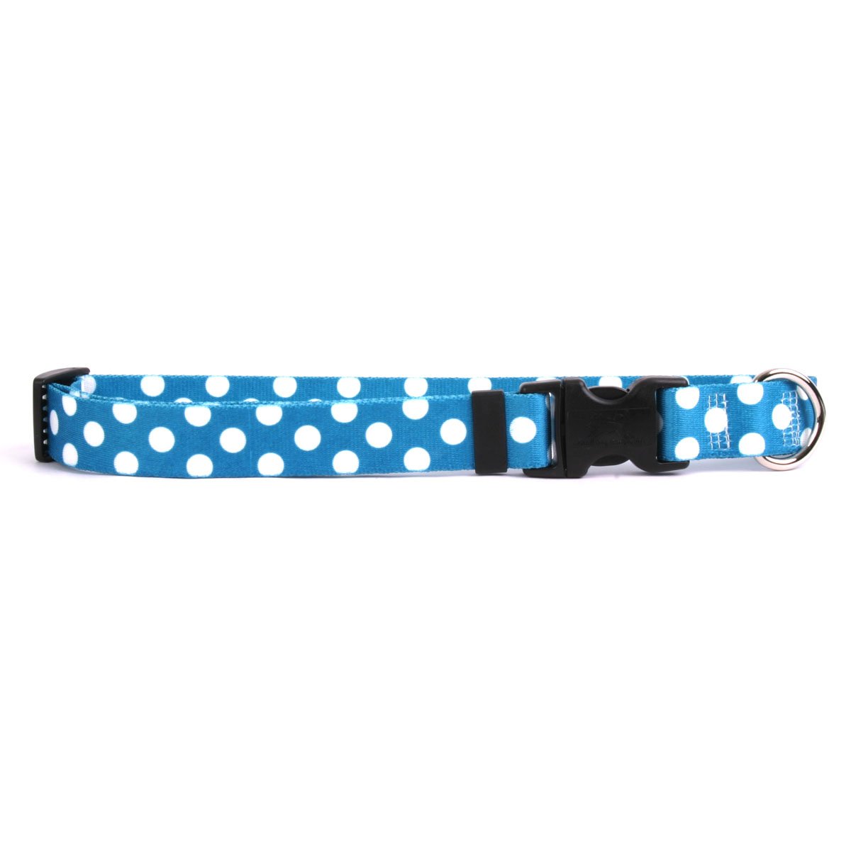 Yellow Dog Design Standard Easy-Snap Collar, Blueberry Polka Dot, Teacup 4" - 9"