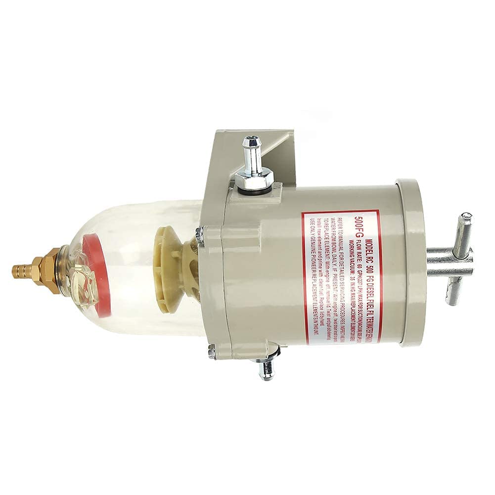 Separador de agua para coche, ensamblaje del separador de agua del filtro de combustible del motor 500FG con junta de tornillo