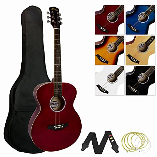 TIGER ACG2-RD Pack de Guitare acoustique – Rouge - Les Beatles, Paul McCartney, John Lennon, RIngo Starr, George Harrison TIGER ACG2-RD Pack de Guitare acoustique - Rouge
