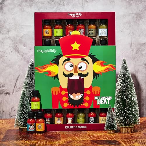 Image of Holiday Hot Sauce Gift Set, Christmas Sampler Collection, Set of 30 | Spicy Condiments, Stocking Stuffer, Gift for Men, Heat Lovers, Holiday Parties, Foodie Gift & BBQ Lovers