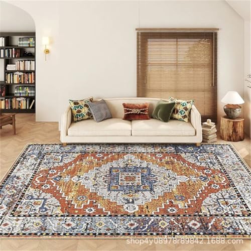 Tapis de salon imprimé plante orange 80x150 cm pour dressing - 2