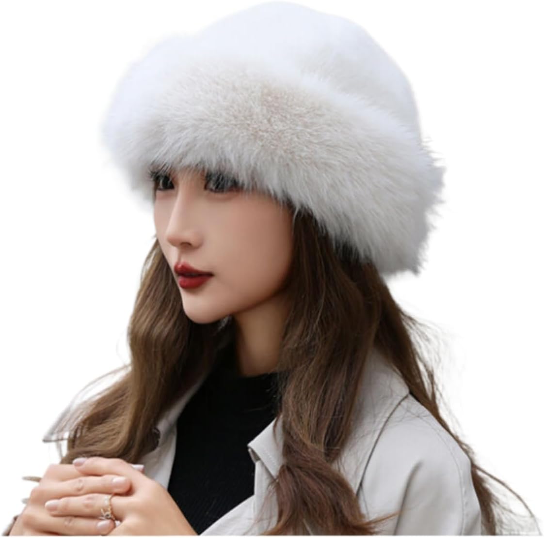 YEKEYI Women's Faux Fur Warm Hat Fashion Hat for Winter Faux Mink Hat Versatile New Winter Beret Bucket hat - Image 7