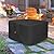 Gas Fire Pit Cover Square-Premium Patio Outdoor Cover Heavy Duty Fabric with PVC Coating,100% Waterproof,Anti-Crack,Fits for 29”,30 inch,31 inch,32 inch Fire Pit/Table Cover (32”L x 32”W x 24”H,Black)
