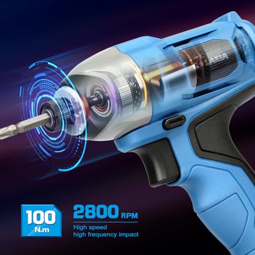 G LAXIA 20V Cordless Impact Driver, 2800RPM Compact Impact Driver Equipped with LED Work Lights, 1.3AH Batteries and Fast Chargers 5 G LAXIA 20V Cordless Impact Driver, 2800RPM Compact Impact Driver Equipped with LED Work Lights, 1.3AH Batteries and Fast Chargers - Image 5