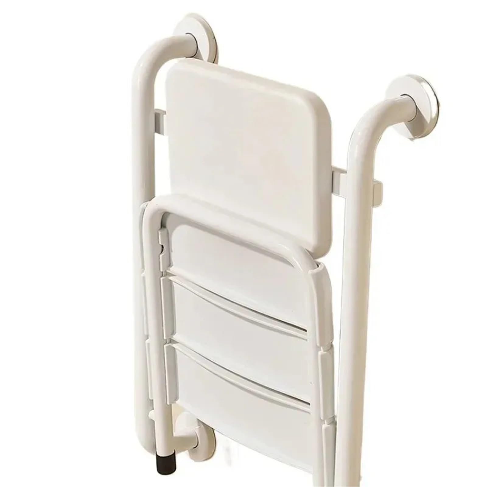 Non-slip Backrest Folding Stool Bathroom Chair Disability Aids, Wall Mounted Shower Seat, Bath Chairs Barrier Free for Shower