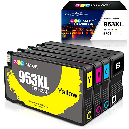 GPC Image 953XL Remanufacturado Cartuchos de Tinta para HP 953 XL para HP Officejet Pro 8710 8715 8718 8719 8720 8725 8730 8740 7740 8218 (Negro/Cian/Magenta/Amarillo, 4 Pack)