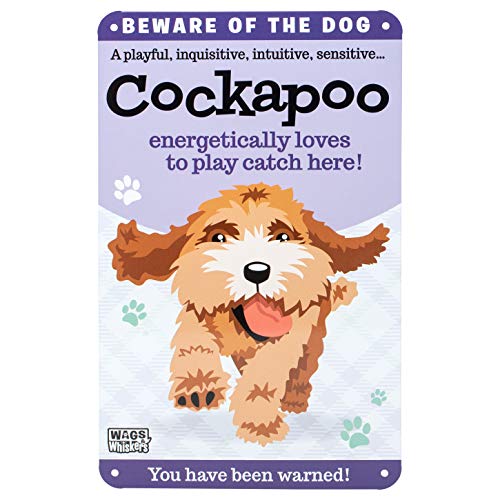 Wags and Whiskers Cockapoo Señal, Hierro, Multicolor, Large
