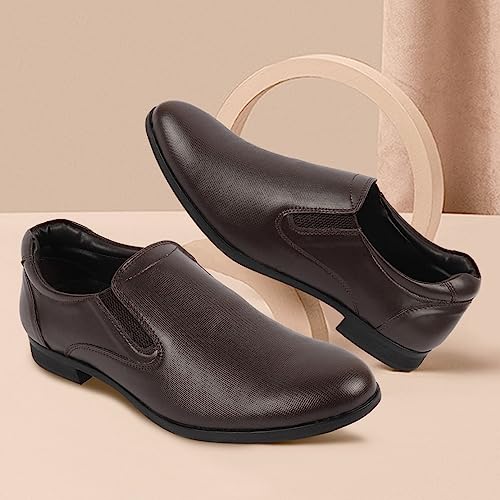 Image of FAUSTO Men Leather Formal Pull-On Shoes