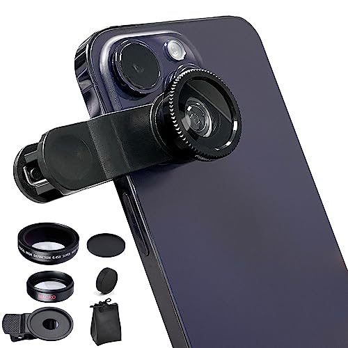 eCostConnection Universal 3 in 1 Camera Lens Kit for Smartphones: Fisheye, Macro, Wide Angle Lenses with Pouch