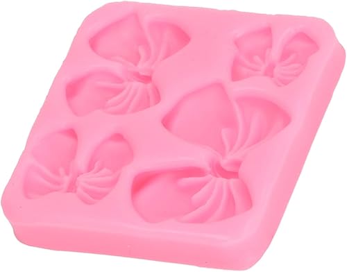 Miniatura 7 de Molde de silicona para pajarita, moldes de arcilla polimérica rosa, antiadherentes y fáciles de limpiar, moldes para decoración de pasteles y