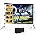 Vamvo Outdoor Indoor Projector Screen with Stand Foldable Portable Movie Screen 120 Inch (16:9) Full-Set Bag for Home Theater Camping and Recreational Events (120inch)