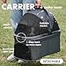 Zoosky 3 in 1 Pet Stroller with Removable Carrier, Folding Stroller for Small/Medium Dogs and Cats, Waterproof, All-Terrain, with Sun Shades, Car Seat