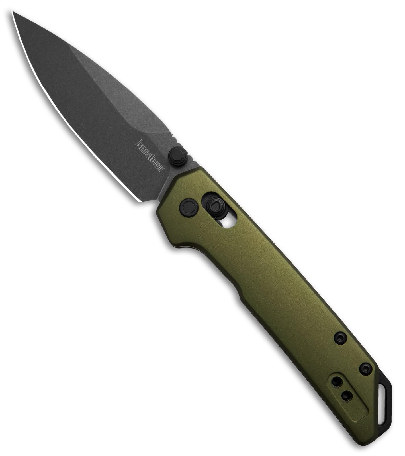Kershaw Mini Iridium Folding Pocket Knife, 3 inch D2 Steel Blade, DuraLock, Aluminum Handle, Pocketclip