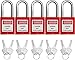 SAFBY Lockout Tagout Locks, Safety Padlock, Keyed Differently Loto Safety Padlocks for Lock Out Tag Out Kits Station (Red 1-10)