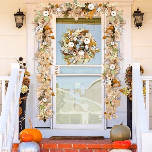 Guirnalda de vides de otoño para regalar en celebraciones familiares de Acción de Gracias 4