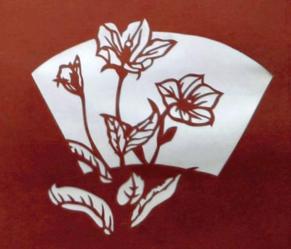 Amazon.co.jp: f240405191〇伊勢型紙 手彫り 桔梗の花 秋の風物詩
