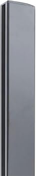 Quick Screen 95 Inch Tall Modern Durable Low Maintenance Powder Coated Aluminum 2 Way Fence Panel Post, Slate Gray 2 Pack