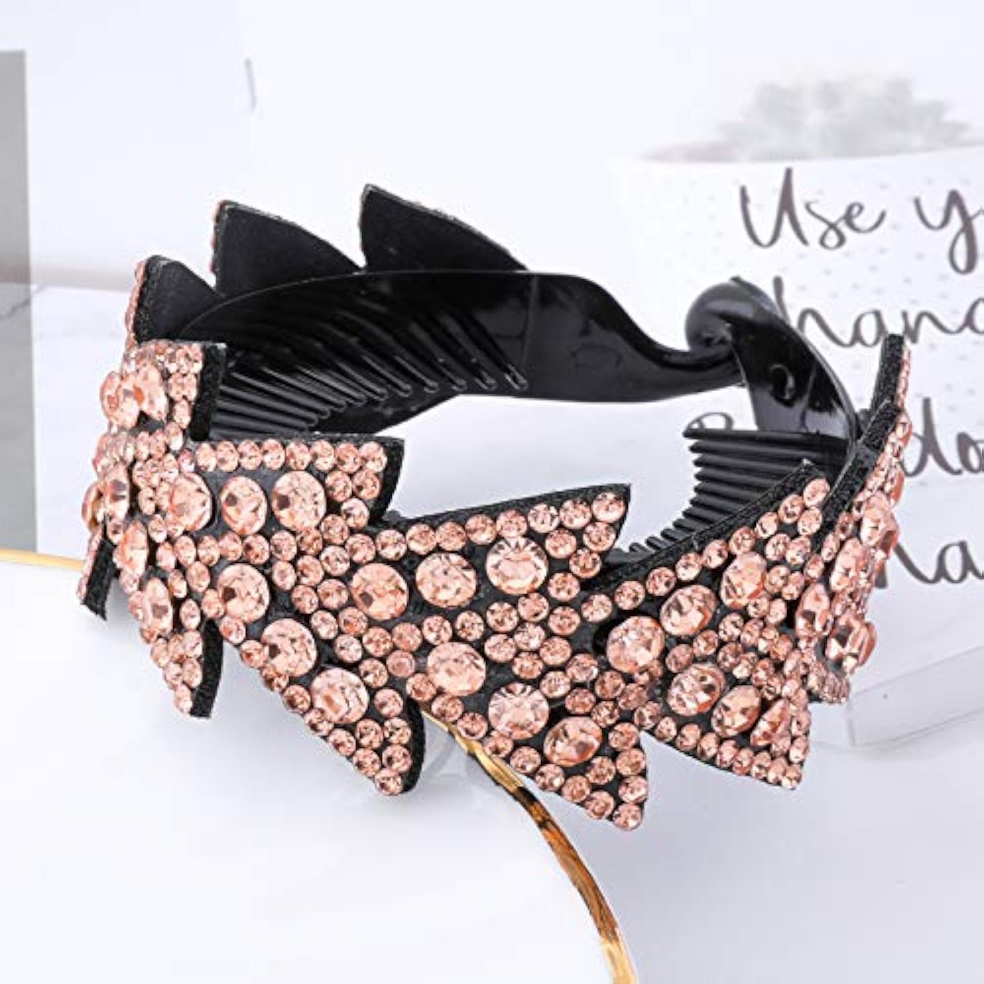 Women's Rhinestone Resin Hair Clip 5-Pack, Colourful Bun Holders