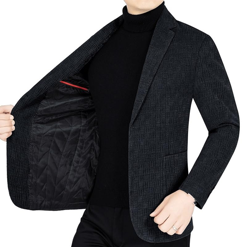 Men's Black Casual Blazers Lightweight Sport Coat Two Button Suit Jacket2