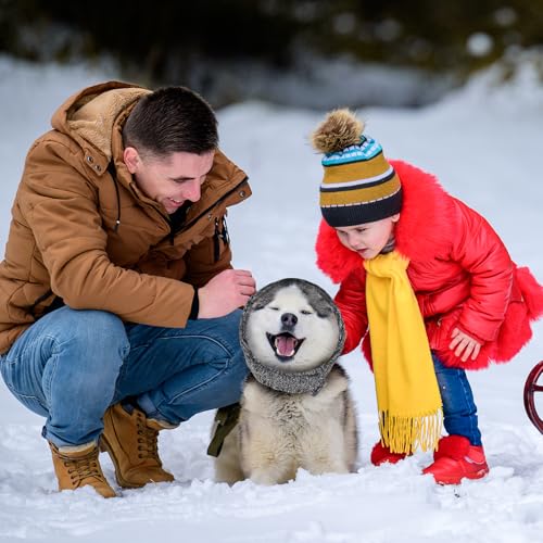 EASY JOY Verstellbare Hündohr Muffs Noise Protection, Kleiner Hund Ohrenschützer für Komfort Small Dog Earmuffs,Ohrenschützer für Haustiere, Hunde Hals und Ohren Wärmer Hunde Hoodie Anti Angst Snood