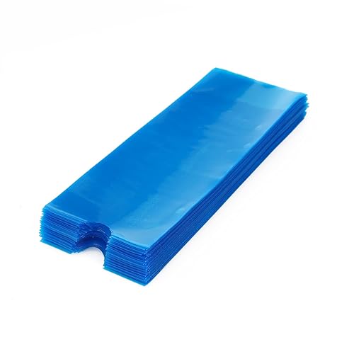 200 fundas para bolígrafos, fundas para máquina, impermeables, desechables, color azul, fundas transparentes para bolígrafo