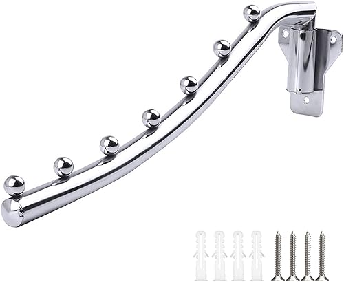 Colgador de ropa de montaje en pared con brazo oscilante, estante plegable para secar ropa, soporte de pared, ganchos de ropa de acero inoxidable,
