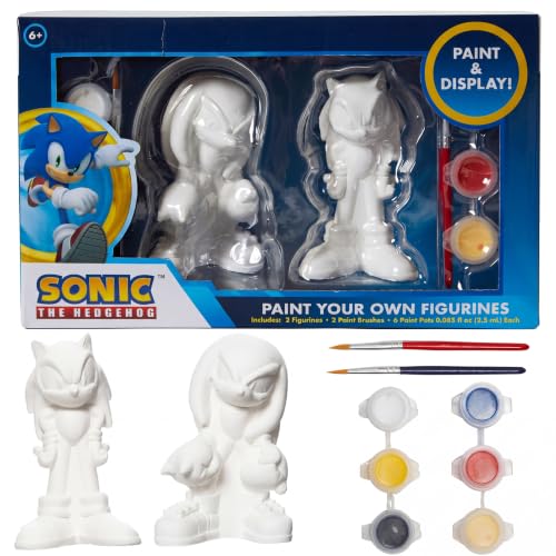 Sonic the Hedgehog Paint Your Own Figurines Craft Kit with Sonic & Knuckles