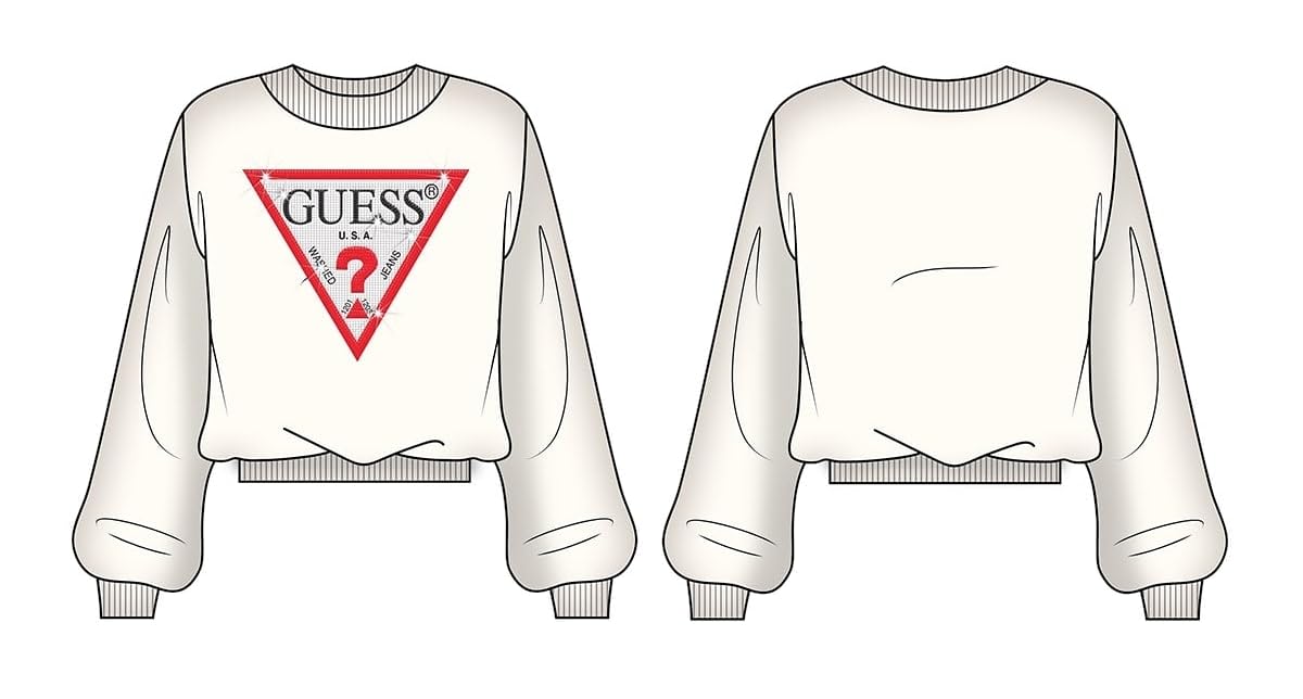 Guess LS Active Bluzki z długim rękawem White Cream White 4