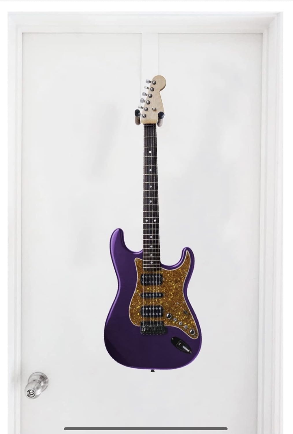 Guitar Hanger - Over The Door Guitar Door Hanger - White