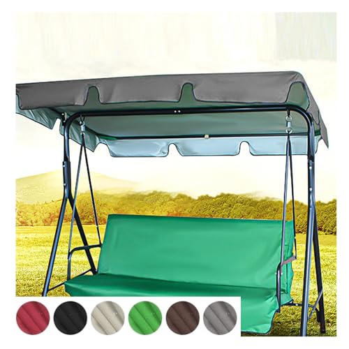 TYBEITAO Tela Oxford Recubierta De Plata 600D Toldo Balancin De Jardin Resistente ai Viento Y ai Desgarro Funda para Silla Columpio Al Aire Libre,Gray-164 * 114 * 15cm