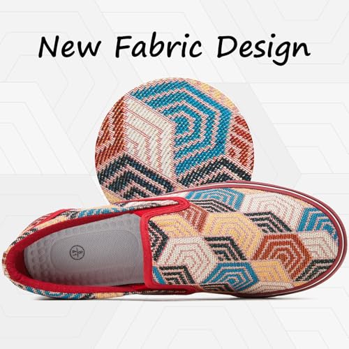 Image of yageyan Mens Slip on Sneakers Loafers Shoes Canvas Black Shoes Canvas Blue Casual Fashion Shoes