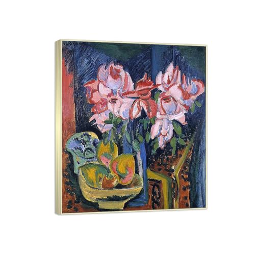 Reproductions d'œuvres d'art célèbres Kirchner de qualité musée sous cadre champagne chic