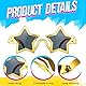 Fiada 2 Stück Stern Sonnenbrillen Pentagramm Sonnenbrillen Sternförmige Spaßbrille Lustige Brille Stern Partybrille für Kostüm Cosplay Party Erwachsene Foto Requisiten (Gold)