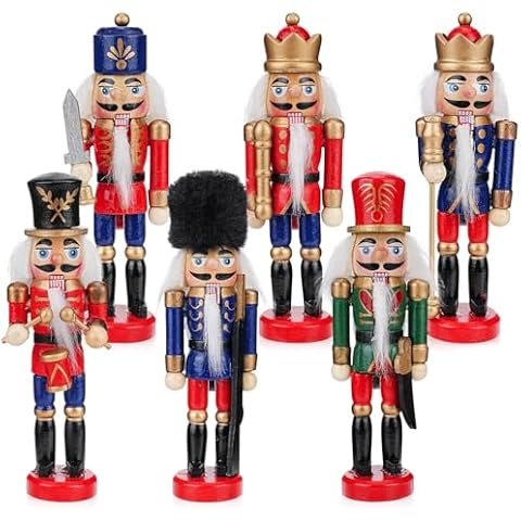 Yirochan 6Pcs Wooden Nutcracker Set Cover