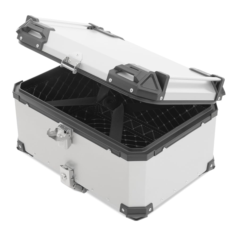 Top Case kompatibel mit BMW R 1250 GS/Adventure Aluminium Bagtecs XB65 Silber