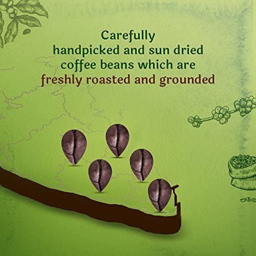 Image of Bru Instant with Freshly Roasted Coffee Beans | Authentic Taste from South Indian Plantations | 100% Coffee, 50 grams Jar (Pack of 2)
