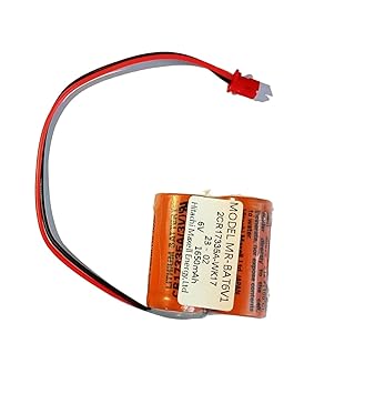 Compatible with Maxell 6V 1650mAh Lithium Battery Replacement for MR-BAT6V1 2CR17335A WK17 Battery for M80 Driver MR-J4 Servo System Freshly Packed (Pack of 1)