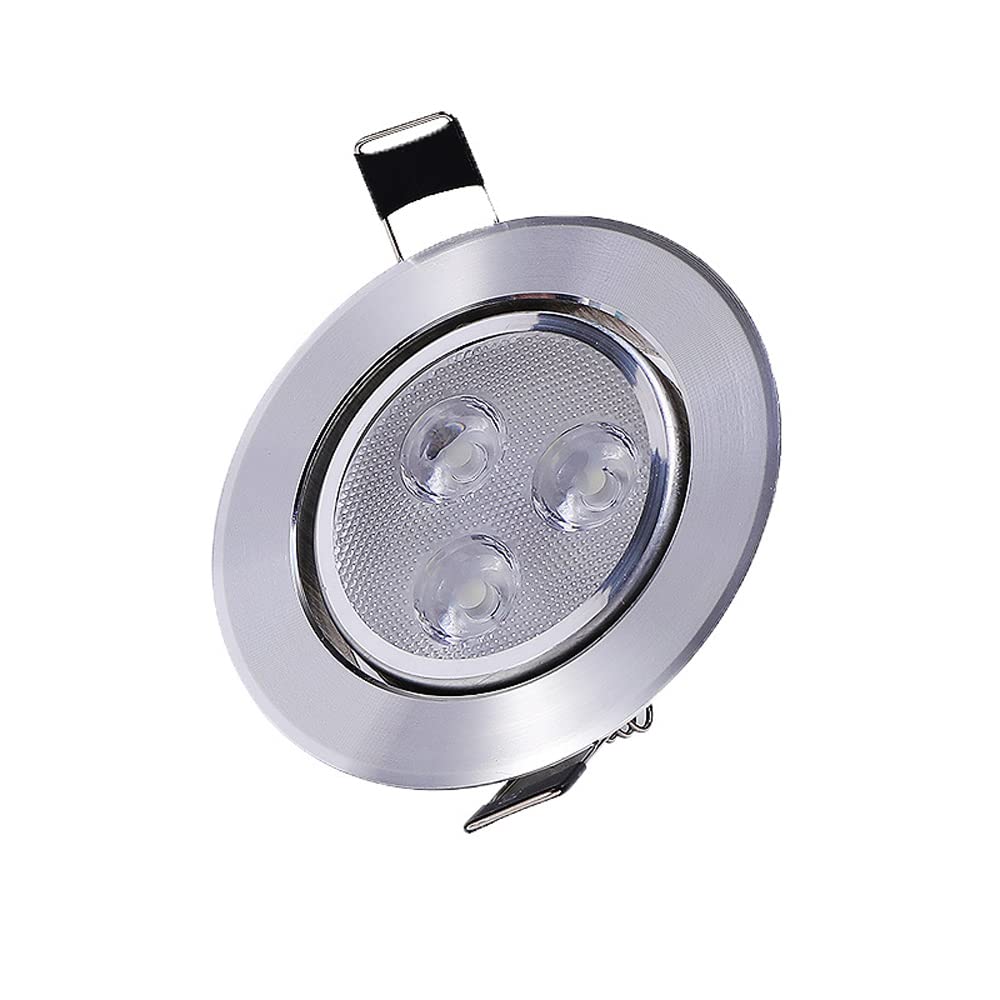 YBIOK 2W-18W Chrome LED Recessed Downlight Led Can Light 2-5in Adjustable Lighting Angle 3000K/4000K/6000K LED Ceiling Light