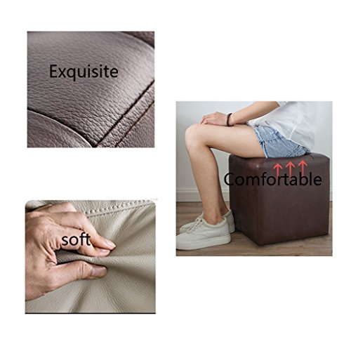 Tabouret à chaussures en cuir rouge résistant pour l'entrée - 5