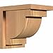 Ekena Millwork COR08X12X24HUN01RDF Huntington Rough Sawn Corbel w/Backplate Rustic Wood Corbels, 8"W x 12"D x 24"H, Douglas Fir
