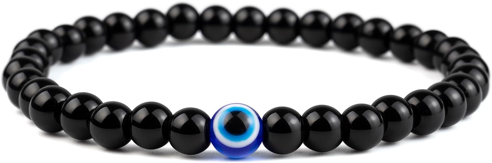 Evil Eye Bracelet 6mm Boho Beaded Bracelets for Men Gift for Birthday/Anniversary/Christmas