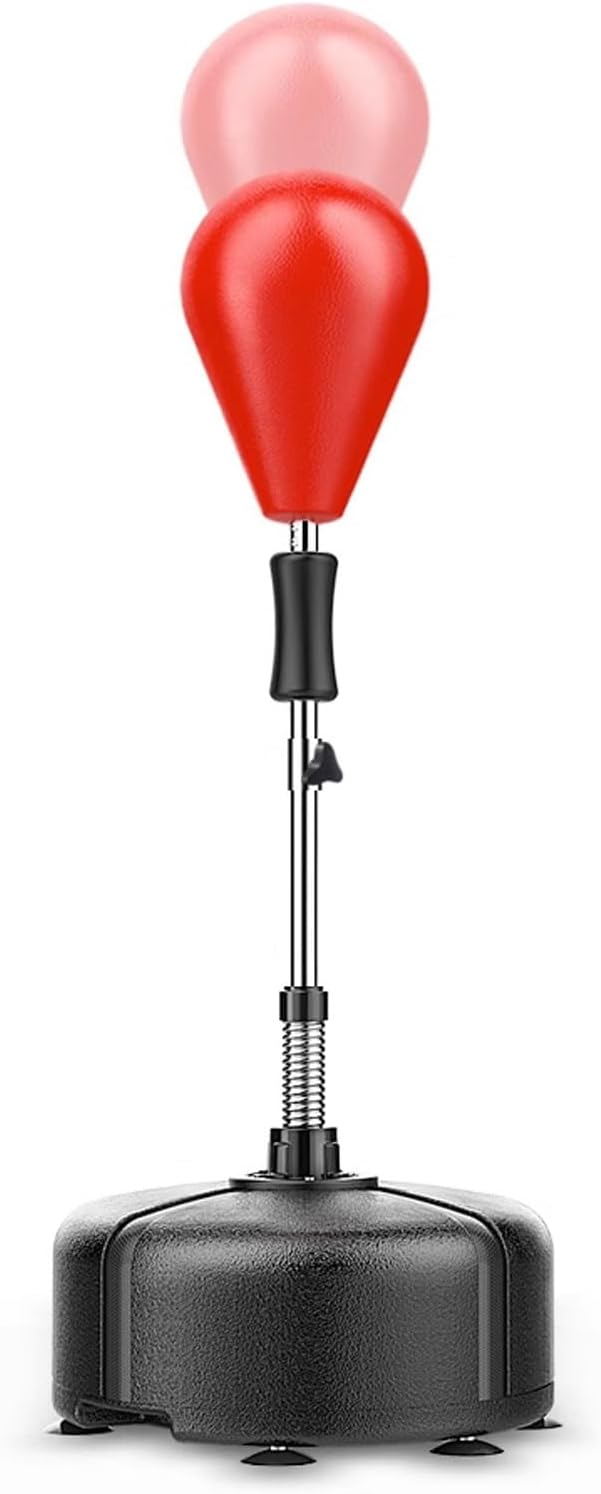 Punching Bag for Adults，Punching Bag Free Standing Boxing Bag Reflex Speed Bag with Adjustable Height Stress Relief Fitness Strong Durable for Adults Teenagers Home Gym