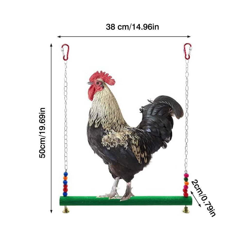 Poulet à la Main balançoire Poulet Perche Poulet Support en Bois Poulet Jouet pour Poules Oiseau Perroquet Ara