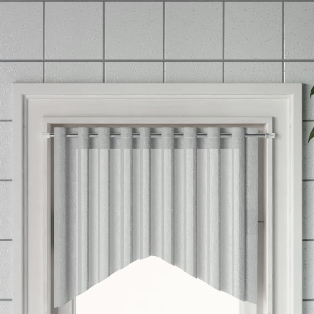 aphrophina Adjustable Curtain Rails for Custom Window Coverage, 2 Pcs Aluminum Rods, White and Silver, 23.6