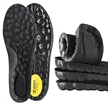 Memory Foam Insoles with Arch Support for Men Women Comfort Massage Insoles Massage Insoles Pain Relief Breathable Shoe Inserts for Trainers Work Casual Shoes Boots (Black, 8.5/9.5 UK)
