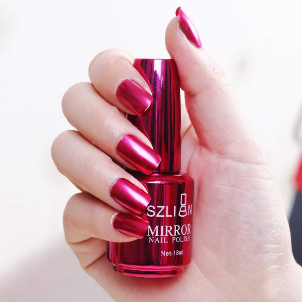 Ochine New Mirror Gel Nail Polish 18 ML Non-Irritating Quick-Drying Metal Color Nail Polish